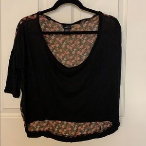 Women’s sheer back 3/4 sleeve top